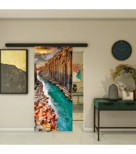 Glasschiebetür BLACK-LINE - Fotoprint Model 177