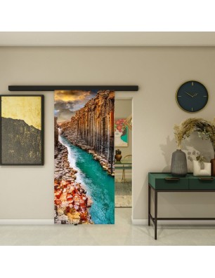 Glasschiebetür BLACK-LINE - Fotoprint Model 177