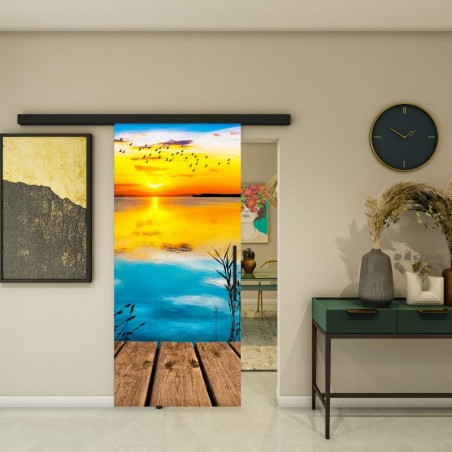Glasschiebetür BLACK-LINE - Fotoprint Model 178