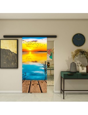 Glasschiebetür BLACK-LINE - Fotoprint Model 178