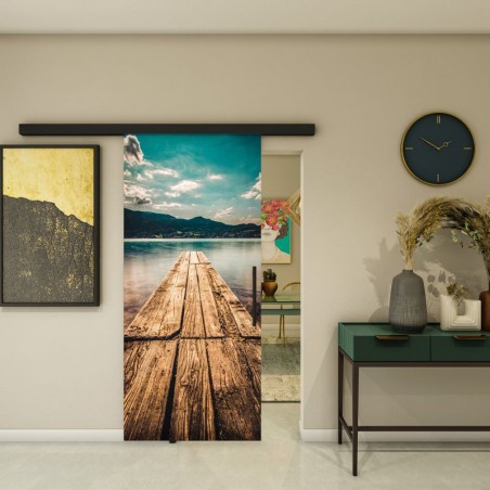 Glasschiebetür BLACK-LINE - Fotoprint Model 182