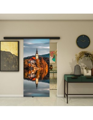 Glasschiebetür BLACK-LINE - Fotoprint Model 183