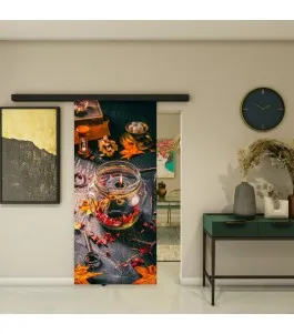 Glasschiebetür BLACK-LINE - Fotoprint Model 184