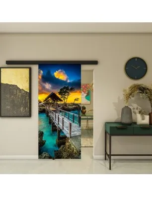 Glasschiebetür BLACK-LINE - Fotoprint Model 185