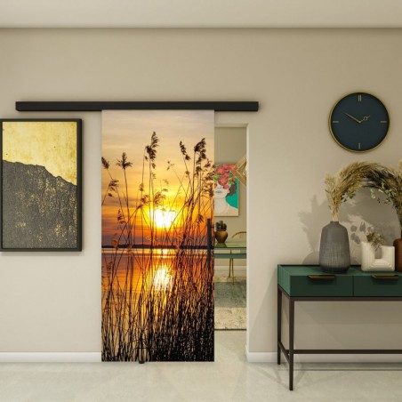 Glasschiebetür BLACK-LINE - Fotoprint Model 187