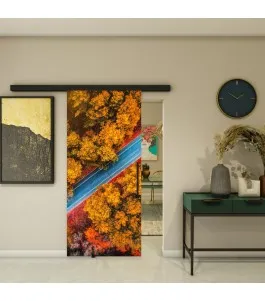 Glasschiebetür BLACK-LINE - Fotoprint Model 196