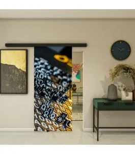 Glasschiebetür BLACK-LINE - Fotoprint Model 201