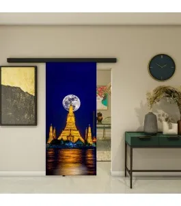 Glasschiebetür BLACK-LINE - Fotoprint Model 204