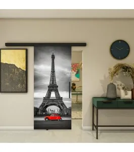 Glasschiebetür BLACK-LINE - Fotoprint Model 205