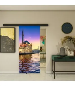 Glasschiebetür BLACK-LINE - Fotoprint Model 209