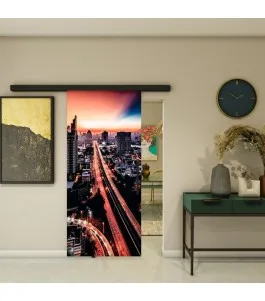 Glasschiebetür BLACK-LINE - Fotoprint Model 210