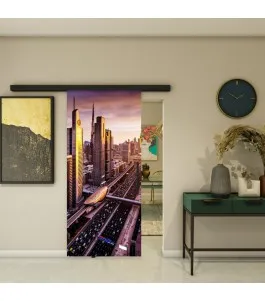 Glasschiebetür BLACK-LINE - Fotoprint Model 213