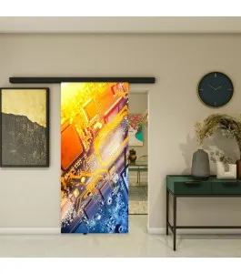 Glasschiebetür BLACK-LINE - Fotoprint Model 217