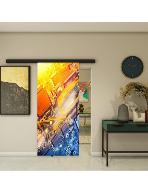 Glasschiebetür BLACK-LINE - Fotoprint Model 217