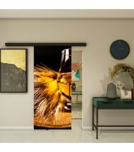 Glasschiebetür BLACK-LINE - Fotoprint Model 218