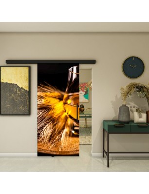 Glasschiebetür BLACK-LINE - Fotoprint Model 218