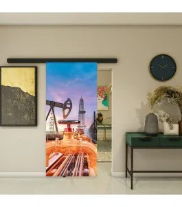 Glasschiebetür BLACK-LINE - Fotoprint Model 219