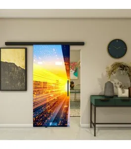 Glasschiebetür BLACK-LINE - Fotoprint Model 220