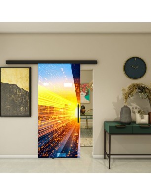 Glasschiebetür BLACK-LINE - Fotoprint Model 220