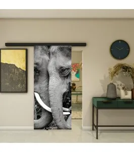 Glasschiebetür BLACK-LINE - Fotoprint Model 222