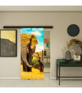 Glasschiebetür BLACK-LINE - Fotoprint Model 233