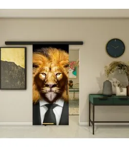 Glasschiebetür BLACK-LINE - Fotoprint Model 241