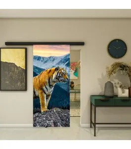 Glasschiebetür BLACK-LINE - Fotoprint Model 244