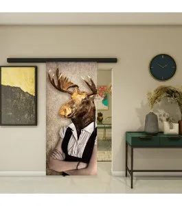 Glasschiebetür BLACK-LINE - Fotoprint Model 251