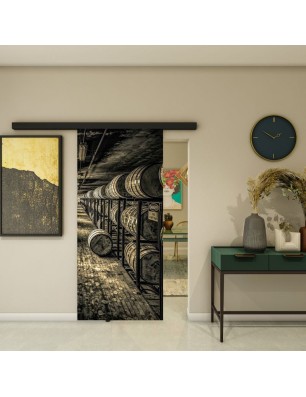 Glasschiebetür BLACK-LINE - Fotoprint Model 256