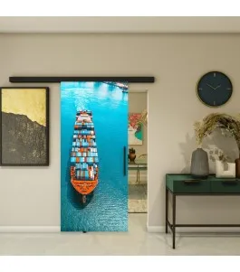 Glasschiebetür BLACK-LINE - Fotoprint Model 259