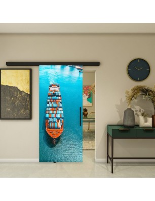 Glasschiebetür BLACK-LINE - Fotoprint Model 259
