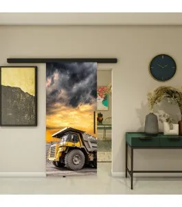 Glasschiebetür BLACK-LINE - Fotoprint Model 260