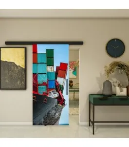 Glasschiebetür BLACK-LINE - Fotoprint Model 264