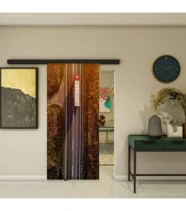 Glasschiebetür BLACK-LINE - Fotoprint Model 265