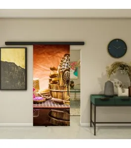 Glasschiebetür BLACK-LINE - Fotoprint Model 267