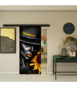 Glasschiebetür BLACK-LINE - Fotoprint Model 270