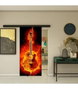 Glasschiebetür BLACK-LINE - Fotoprint Model 275