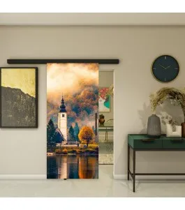 Glasschiebetür BLACK-LINE - Fotoprint Model 278