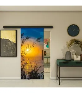 Glasschiebetür BLACK-LINE - Fotoprint Model 283