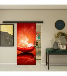 Glasschiebetür BLACK-LINE - Fotoprint Model 286