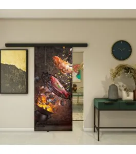 Glasschiebetür BLACK-LINE - Fotoprint Model 287