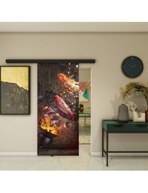 Glasschiebetür BLACK-LINE - Fotoprint Model 287