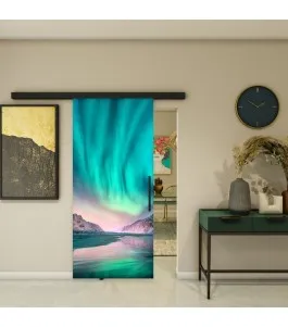 Glasschiebetür BLACK-LINE - Fotoprint Model 300