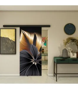 Glasschiebetür BLACK-LINE - Fotoprint Model 302