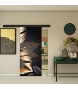Glasschiebetür BLACK-LINE - Fotoprint Model 304