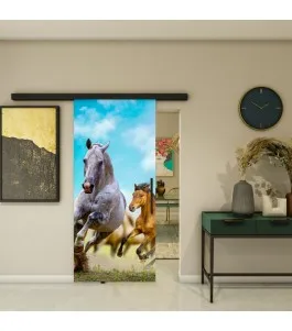 Glasschiebetür BLACK-LINE - Fotoprint Model 315