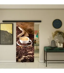 Glasschiebetür BLACK-LINE - Fotoprint Model 318