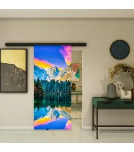 Glasschiebetür BLACK-LINE - Fotoprint Model 321