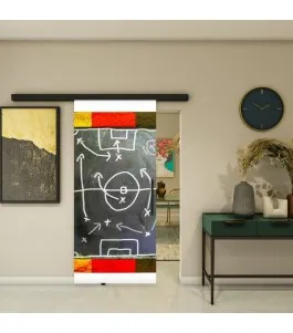 Glasschiebetür BLACK-LINE - Fotoprint Model 327