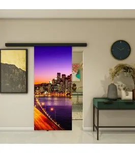Glasschiebetür BLACK-LINE - Fotoprint Model 329